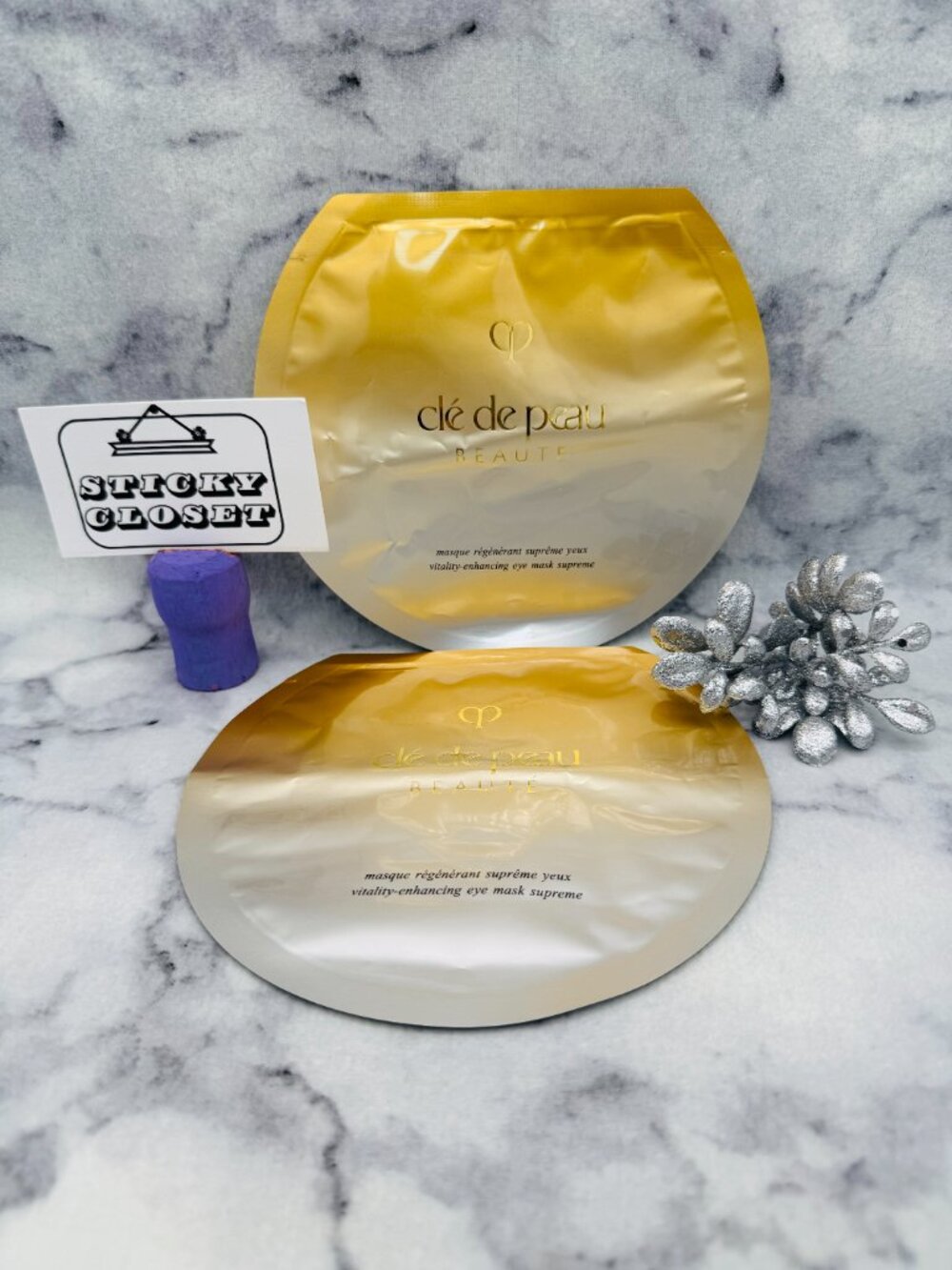 Cle de Peau Beaute Skincare Set,Vitality-Enhancing Eye Mask Supreme Firm-2pc-NEW